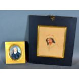 H. Harding 'Portrait of Edmond Rean as Richard III' a portrait miniature 15 x 12 cms together with