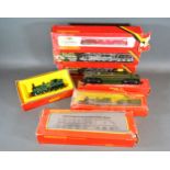 A OO Gauge Locomotive by Hornby Southern 245 together with six other OO gauge locomotives