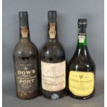 One Bottle Dows Port 1964, together with two other bottles of port