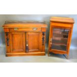 A 19th Century Mahogany Chiffonier together with an Edwardian mahogany marquetry inlaid music