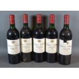 Five Bottles Chateau Potensac 1986 Red Wine