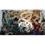 A Collection of Jewellery to include bead necklaces, simulated pearls and ladies wrist watches