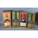 One Bottle Courvoisier V.S.O.P. Fine Champagne Cognac, boxed together with three other similar