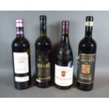 One Bottle Matusko Dingac 2004 together with three other bottles of red wine