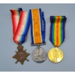 A First World War Medal Group of Three awarded to Sapper F.B. Warner Royal Engineers comprising