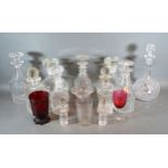 A Collection of Glassware to include Decanters