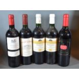 One Bottle Chateau de Brisson 1999 Red Wine together with four other bottles of red wine
