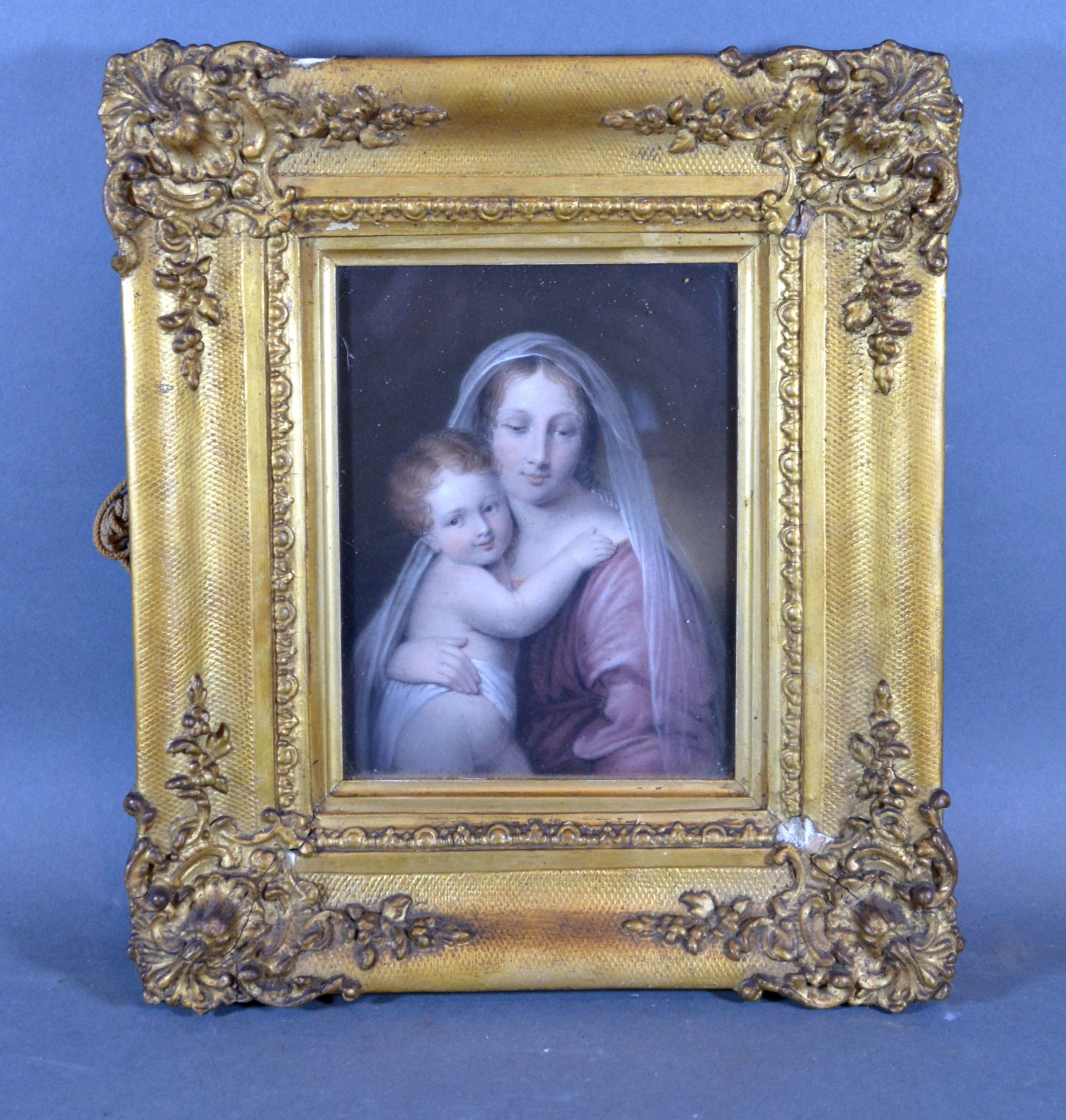 A 19th Century Watercolour 'Study of a Classical Female with Child' 16 x 12 cms - Bild 2 aus 4