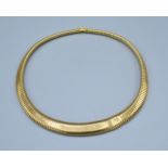 A 14ct. Gold Linked Collar 40 cms long 40.8 gms