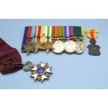 A Second World War Medal Group of Six awarded to Lt. I.S.P. Sedgwick Royal Hampshire Regiment to