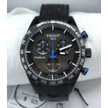 A Tissot PRS 516 Chronograph Wrist Watch with racing style strap complete with original box