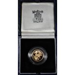 Gold Proof Half Sovereign 1990, Royal Mint 274 of 4231, Boxed with Certificate.