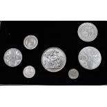 British 1887 Silver Victoria Jubilee part set (Seven Coins UNC) in an attractive box