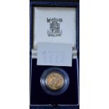 Gold Half Sovereign 2000 UNV, Royal Mint, Boxed.