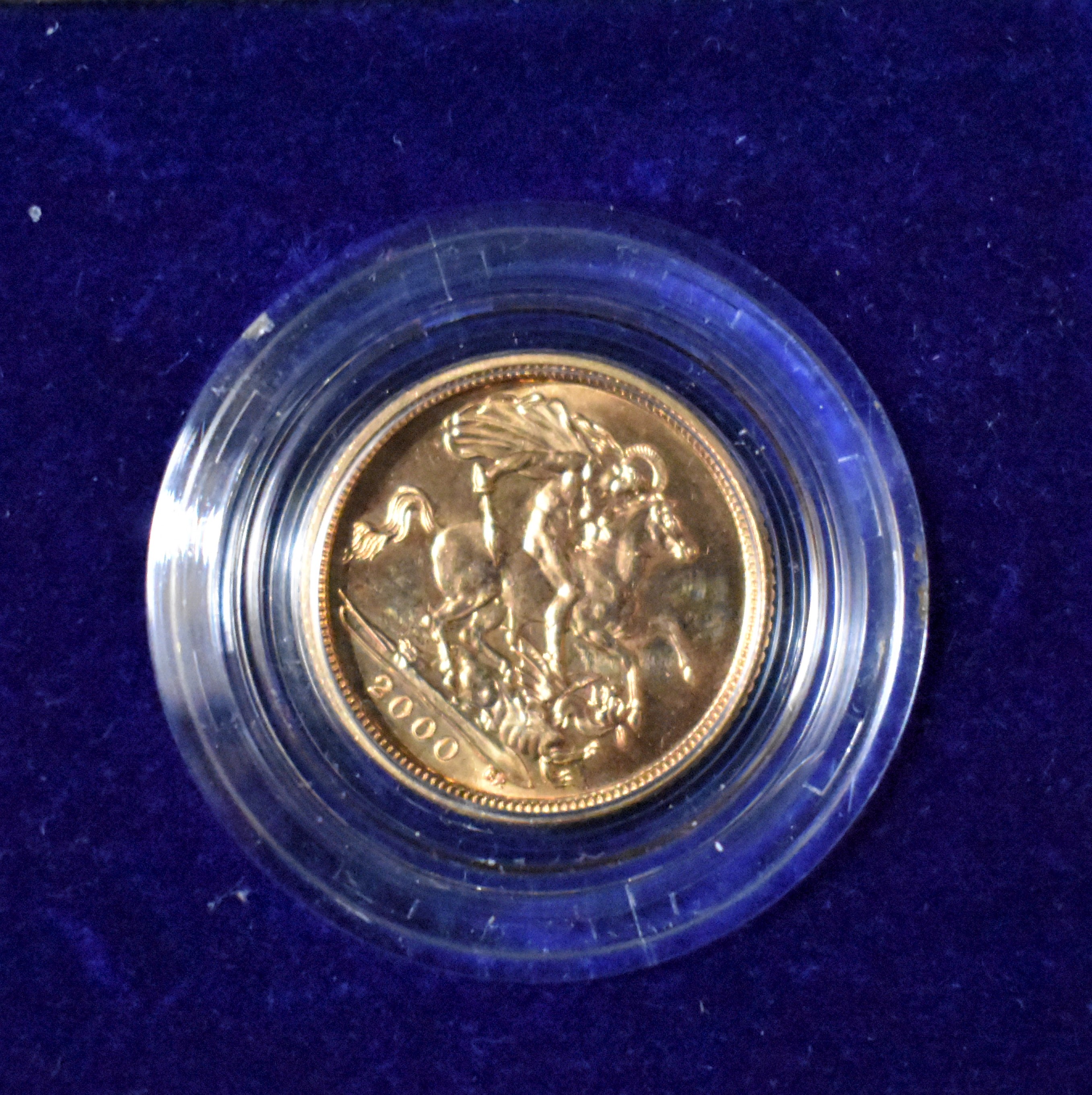 Gold Half Sovereign 2000, Capsule in a Royal Mint information card. - Image 2 of 2