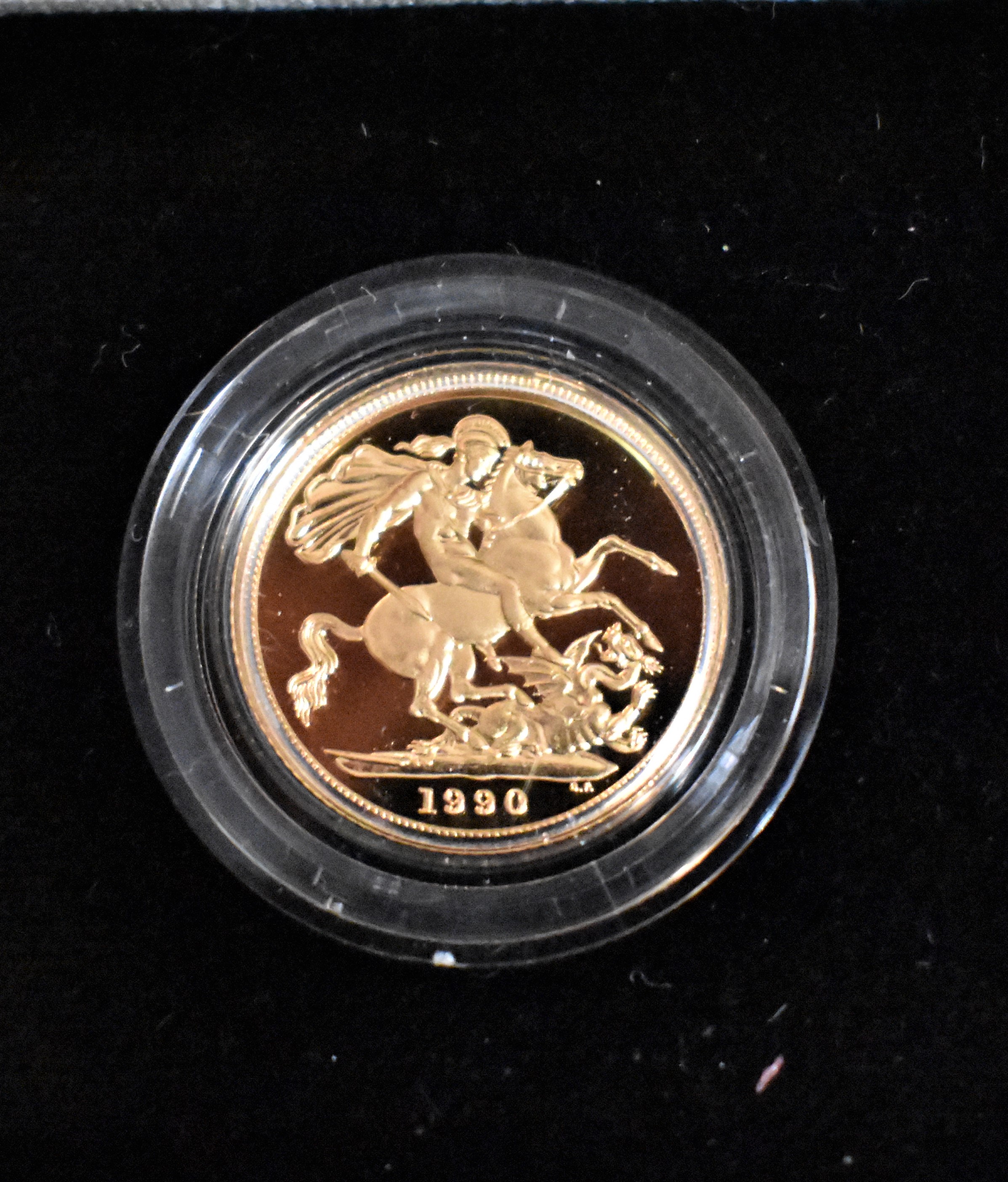 Gold Proof Sovereign 1990, Royal Mint 464 of 4767, Boxed with Certificate. - Image 2 of 2