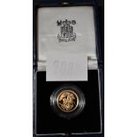 Gold Proof Half Sovereign 1991, Royal Mint 467 of 3588 with Certificate.