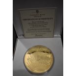 Gold USA 1933 Very Large Gold Replica 6 ounces of .999 Silver, 24ct Gold Plated No. 202 of 999