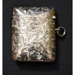 Gold Vesta Hallmarked Chester 1899, 9ct Gold in very good condition. Engraved 'JAG', approx 19