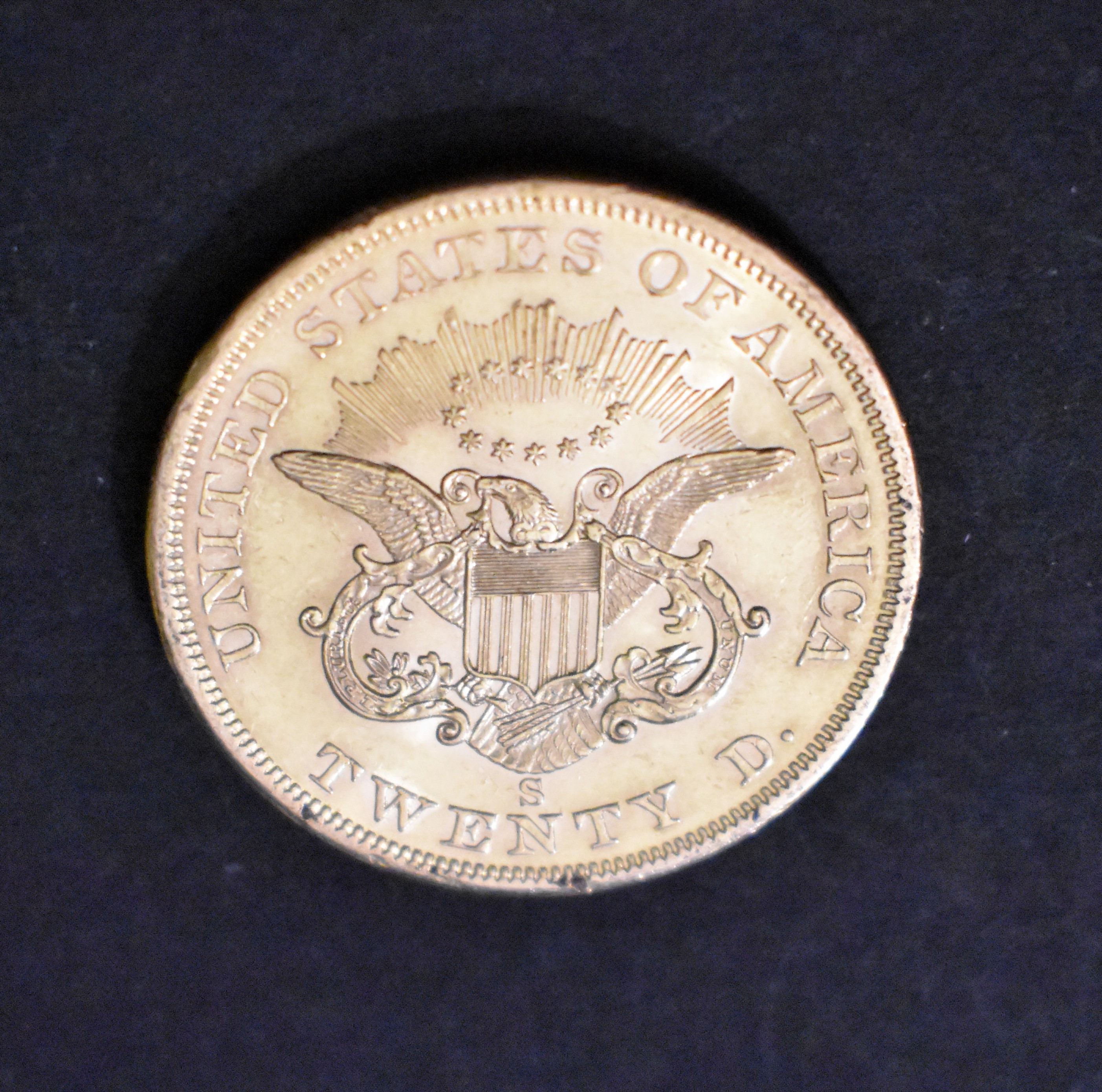 Gold USA 1861 Liberty Head Twenty Dollar minted in San Francisco, approx 33.4 Grams .900 - Image 2 of 2