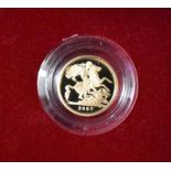 Gold Proof Half Sovereign 2007, Boxed. Royal Mint 2957 of 5000, with Certificate.