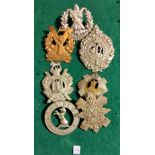 Scottish Regt Cap Badges (7) including: The Royal Scots, Cameron, Tyneside Scottish, Argyll &