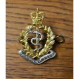 Royal Medical Corps EIIR Cap Badge (Staybright), two lugs.