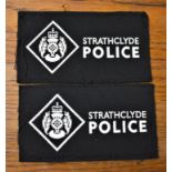 Strathclyde Police Cloth Pullover Patches (2) EIIR Crown