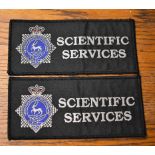 Hertfordshire Constabulary Scientific Services Cloth Pullover Patches (2) EIIR Crown