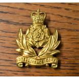 Royal Intelligence Corps EIIR Cap Badge (Gilt-metal), slider.