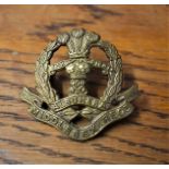 The Middlesex Regiment (Duke of Cambridge's Own) WWI Economy Cap Badge (Gilding-metal). K&K: 672