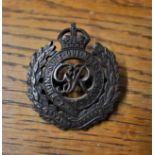 Royal Engineers WWII Officers Cap Badge (Bronze, tab fitting), K&K: 1941.