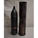 Russian WWII 76.2mm Zis 3 - T34/76 Tank Hollow-Charge BR-353A high explosive anti-tank (HEAT) Round,