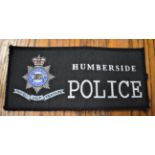 Humberside Police Cloth Chest Pullover Patch, EIIR Crown