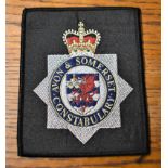 Avon & Somerset Constabulary Embroidered badge, these are usually found on more recent or current