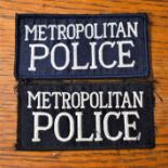 Metropolitan Police Cloth Pullover Patches (2) EIIR Crown