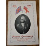 Nelson Centenary Celebration 1805-1905 Programme - Public Hall, Ipswich, Oct 21st 1905