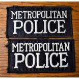 Metropolitan Police Cloth Pullover Patches (2) EIIR Crown