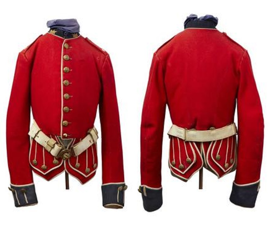 The Royal Scots (Lothian Regiment) Highland Doublet C.1898. Small. Scarlet cloth with dark blue near