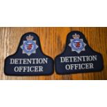 Avon & Somerset Constabulary Detention Officer Cloth Chest Pullover Patches (2) EIIR Crown