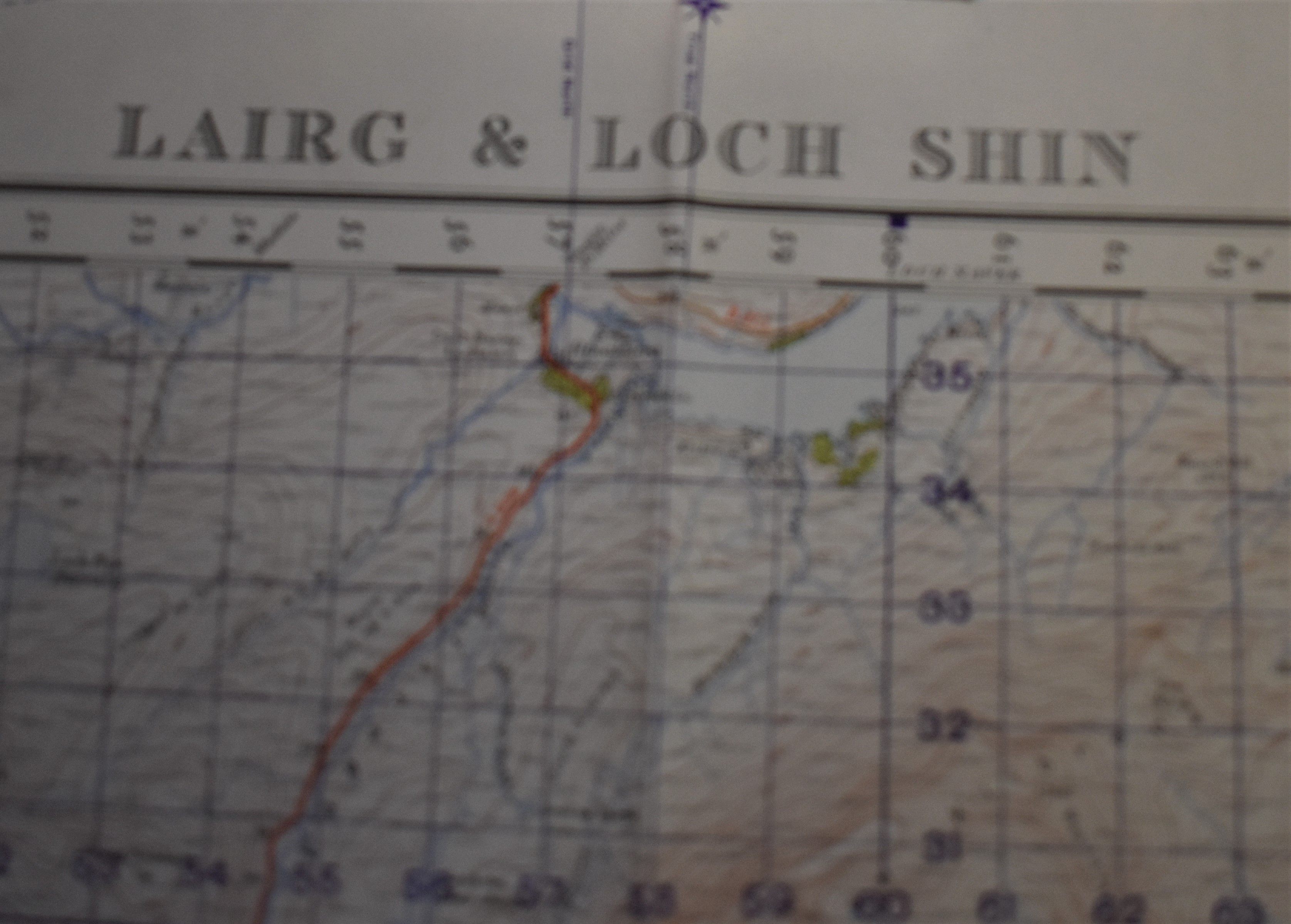 Scotland 'Laig Loch Shin' War Office Edition-Ordnance survey map - sheet 16- published 1950-mint - Image 2 of 2