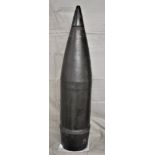 German WWII 15.2cm Sprgr K. H. 433/1 (r) Model 17 1944 dated Artillery Shell with original wooden
