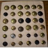 British Commonwealth Military Buttons (30) including: Kenya Infantry, Royal Highlanders of Canada,