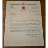 The Remington Arms Union Metallic Cartridge Company Letter, Jan 1938 about the sale of .22 Calibre