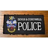 Devon & Cornwall Police Cloth Pullover Patch Large Lettering.