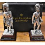 Royal Hampshire Art Foundry Pewter Soldiers (2), of The Watch and 12th (POW) Light Dragoons - 12cm