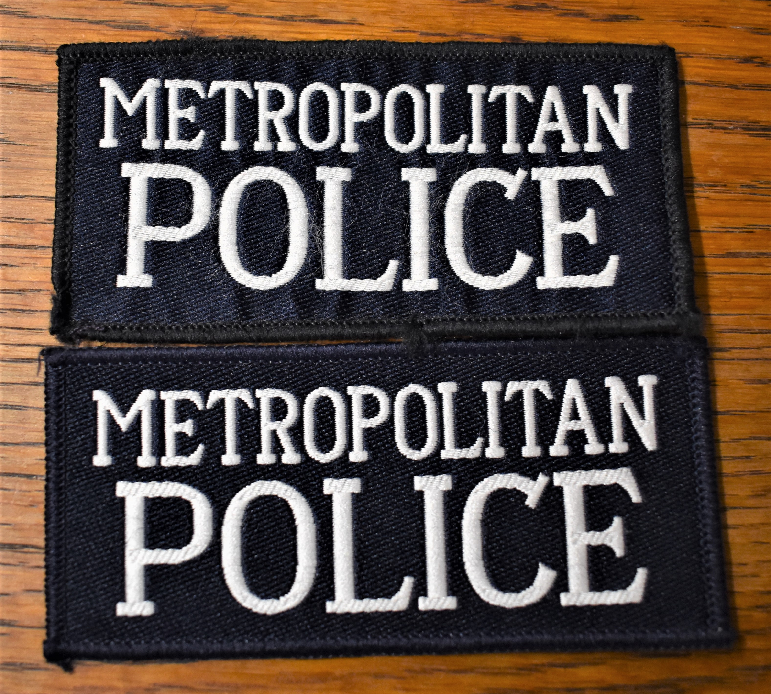 Metropolitan Police Cloth Pullover Patches (2) EIIR Crown