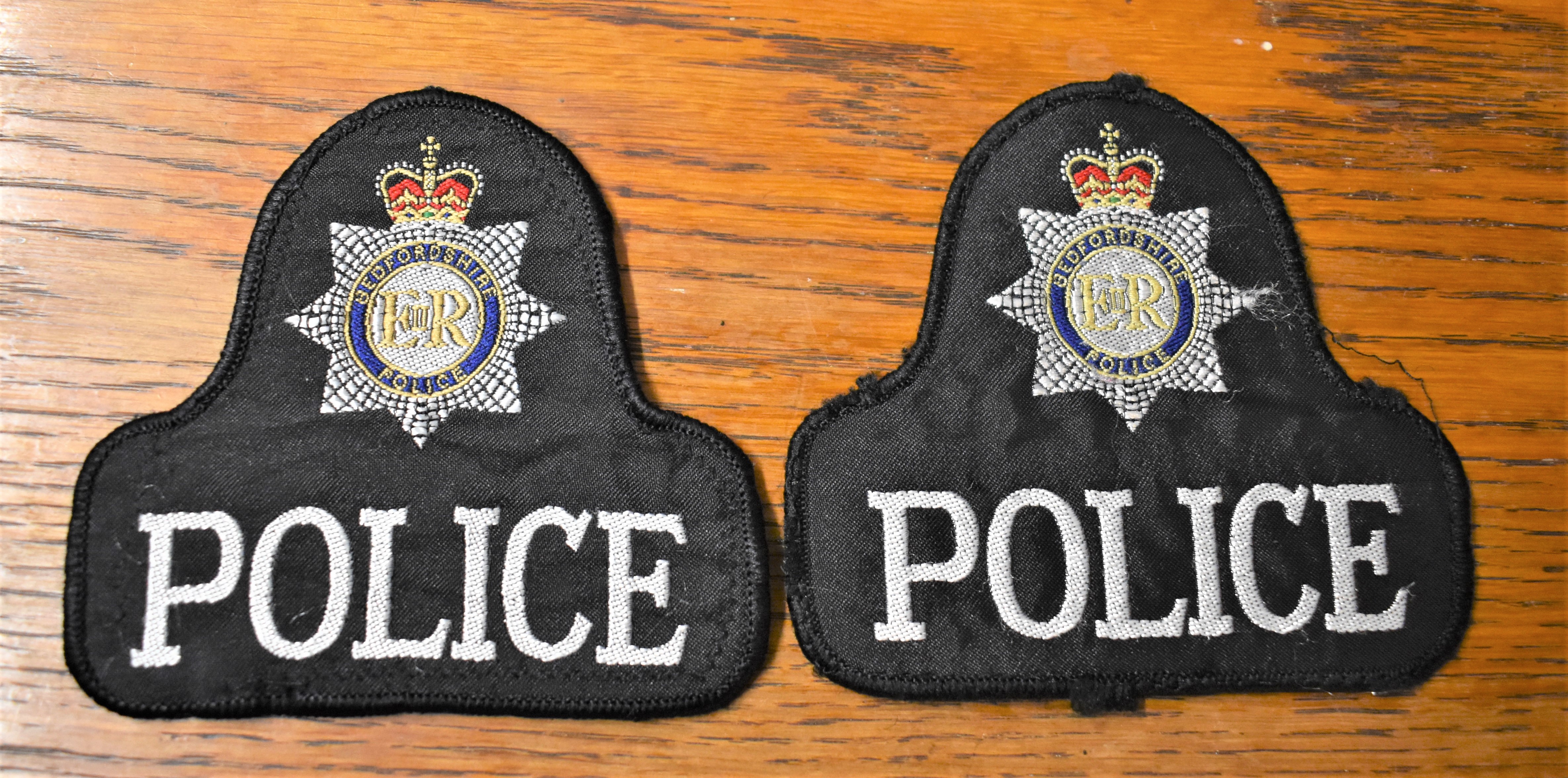 Bedfordshire Police Cloth Pullover Patches (2) EIIR Crown