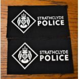 Strathclyde Police Cloth Pullover Patches (2) EIIR Crown