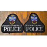 Devon & Cornwall Police Cloth Pullover Patches (2) EIIR Crown